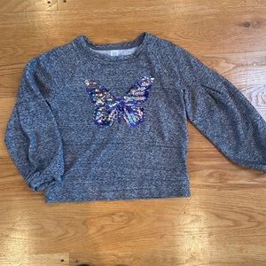 Gap Kids butterfly sequin shirt, youth L